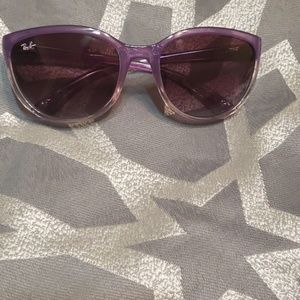 Purple Ray Ban glasses
